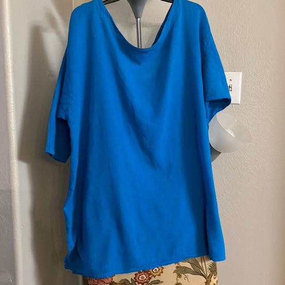 #105.Maria de Guadalajara,Artesanal Beatiful BLOUSE Tunic,OS plus size,Turquoise - Picture 1 of 7
